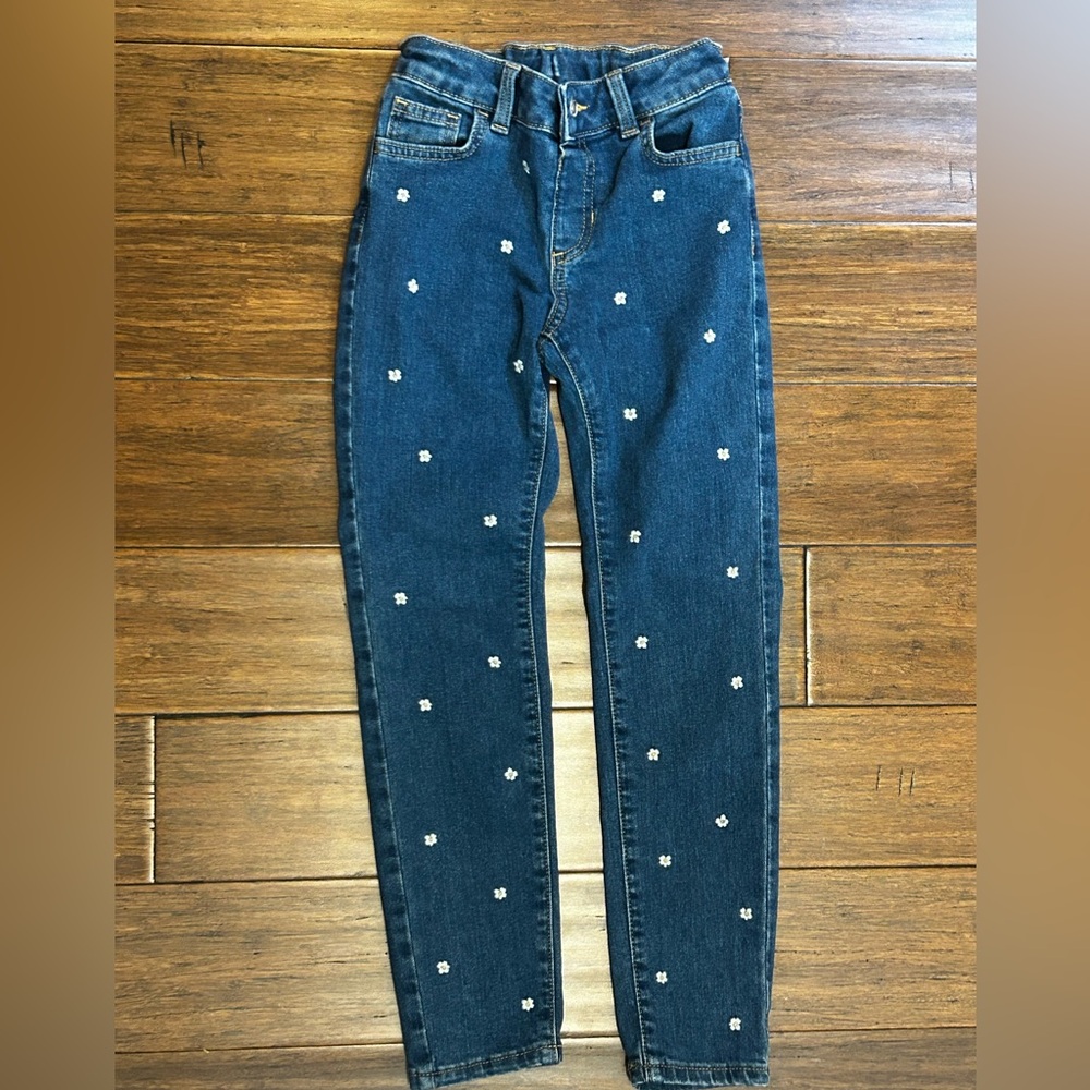 Jumping Beans Blue Floral Girls Skinny Jeans